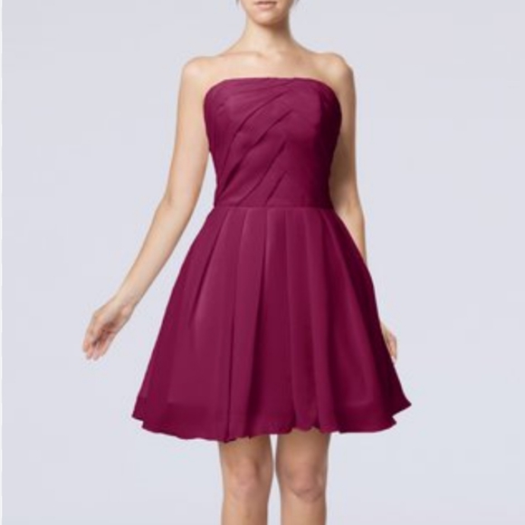 NWT Express Magenta Strapless Dress, Size 8 - Picture 1 of 11